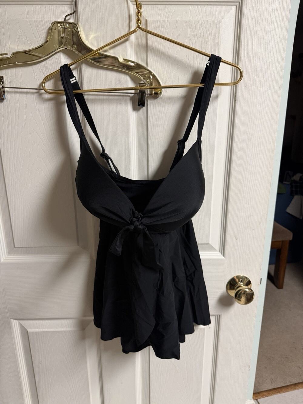TORRID Wire Free Swim Top Black Push Up Tankini Low Coverage 3 DD/F Top Sexy